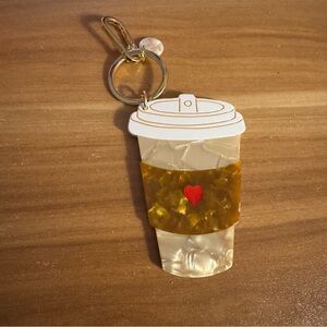 Nordstrom’s Hand Painted Coffee Cup Key Chain Bag Charm Solar Eclipse